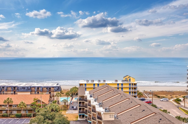 water view featuring a beach view