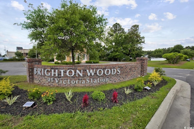 view of community sign