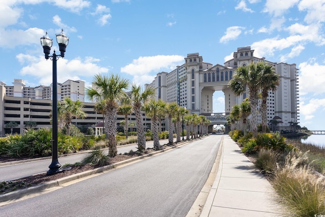 view of street featuring a view of city and curbs
