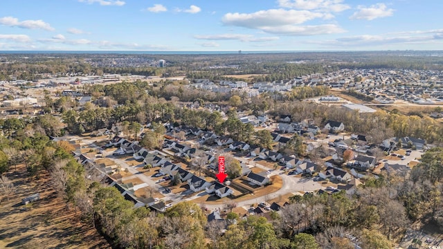 drone / aerial view featuring a residential view