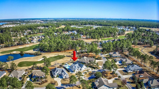 3100 Lahinch Dr, Myrtle Beach, SC 29579 - aerial view with a residential view, a water view, and golf course view