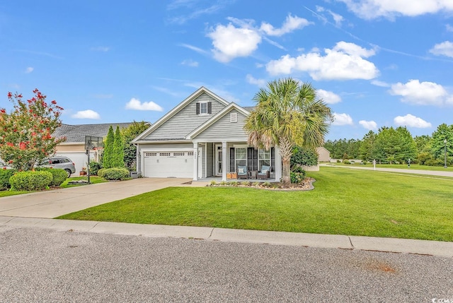 3600 White Wing Cir, Myrtle Beach, SC 29579 - traditional home featuring a front lawn, concrete driveway, a porch, and an attached garage