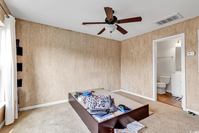 3600 White Wing Cir, Myrtle Beach, SC 29579 - bedroom with carpet, ensuite bathroom, ceiling fan, and baseboards