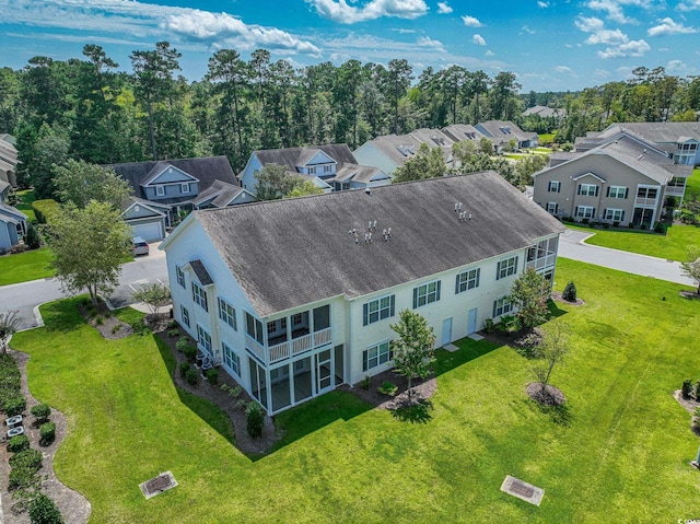 drone / aerial view featuring a residential view