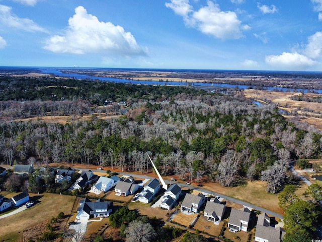 aerial view featuring a residential view