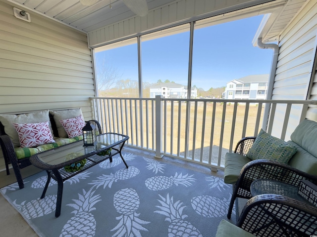 view of sunroom / solarium