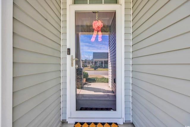 view of exterior entry