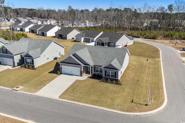 aerial view featuring a residential view