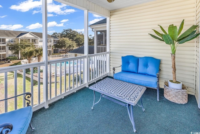 view of sunroom / solarium