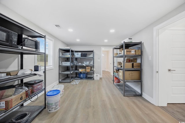 storage room featuring visible vents