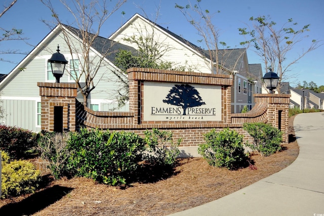 view of community sign