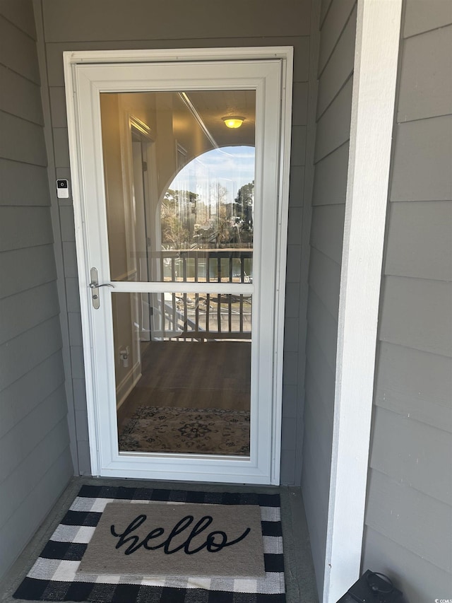 view of doorway to property