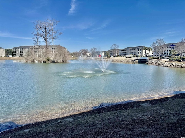 view of water feature featuring a residential view