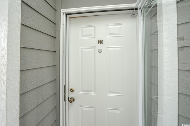 view of doorway to property