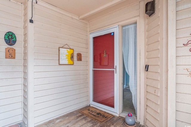 view of doorway to property