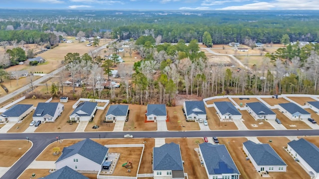 drone / aerial view with a residential view