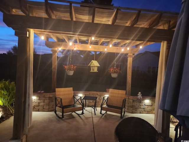 view of patio / terrace with a pergola