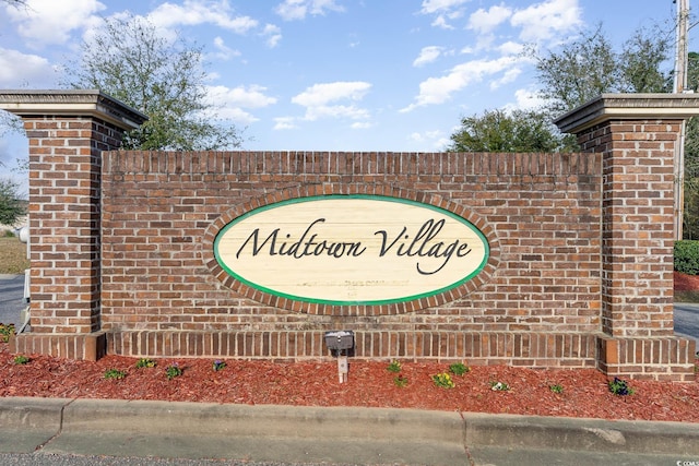 view of community sign