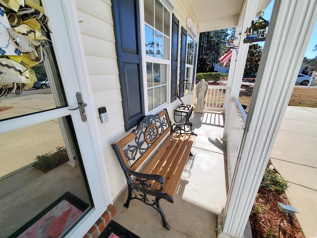 view of patio / terrace with a porch