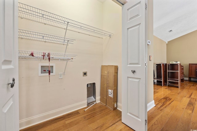 197 Black Bear Rd, Myrtle Beach, SC 29588 - laundry room with hookup for an electric dryer, washer hookup, and light wood finished floors
