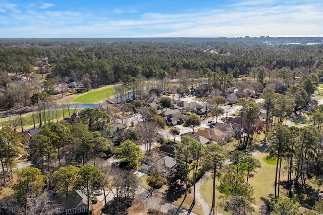 aerial view with a water view and a residential view