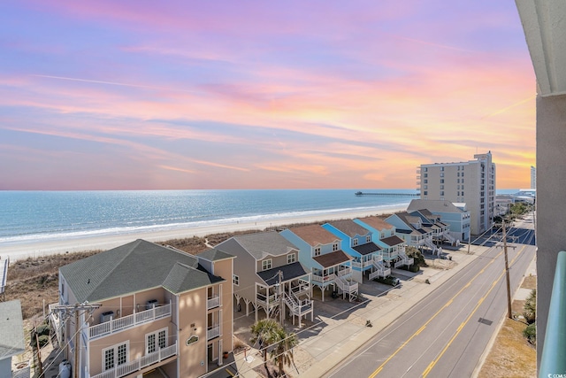 water view with a view of the beach