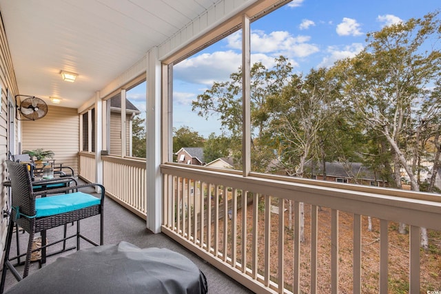 view of sunroom