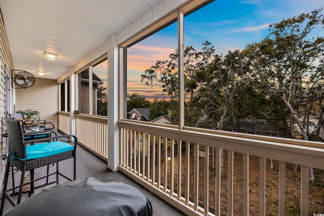 view of sunroom