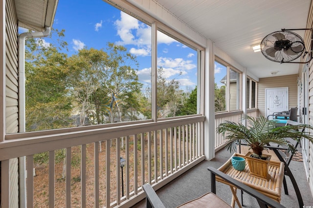 view of sunroom