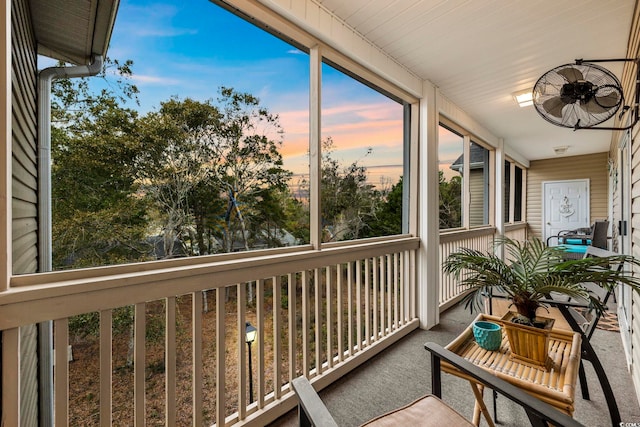 view of sunroom / solarium