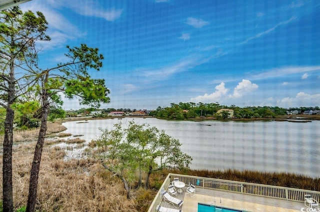 view of water feature