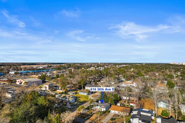 aerial view with a residential view