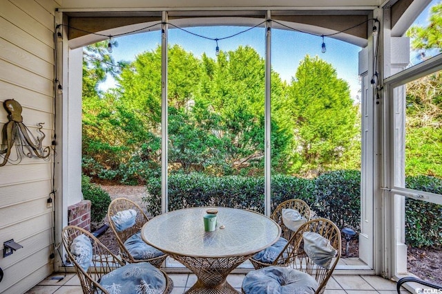 view of sunroom