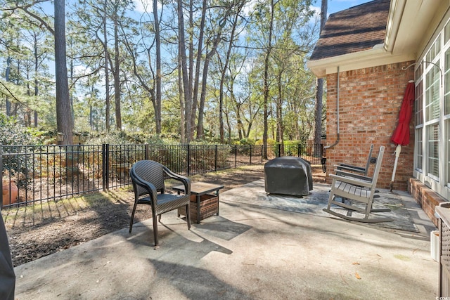 view of patio / terrace with a fenced backyard