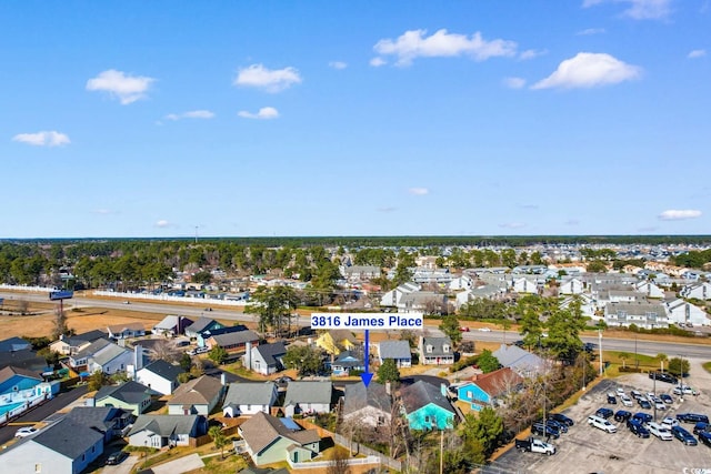 aerial view featuring a residential view