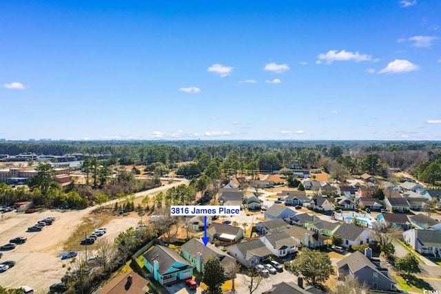 drone / aerial view with a residential view