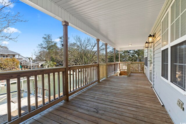 3615 Sunfish St, Murrells Inlet, SC 29576 - wooden deck with covered porch
