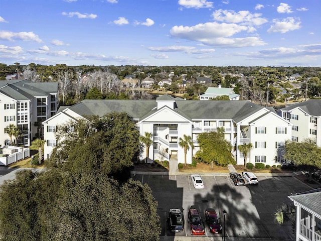 aerial view with a residential view