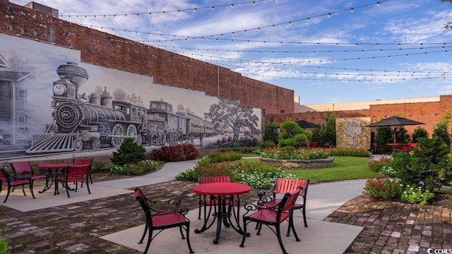 view of patio with outdoor dining space