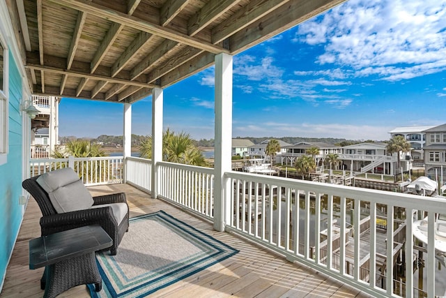balcony featuring a residential view