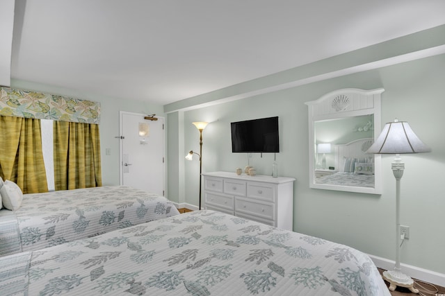 bedroom with baseboards