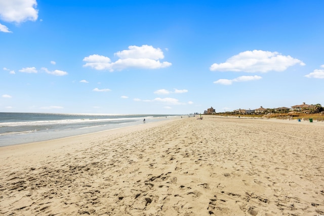 property view of water with a beach view