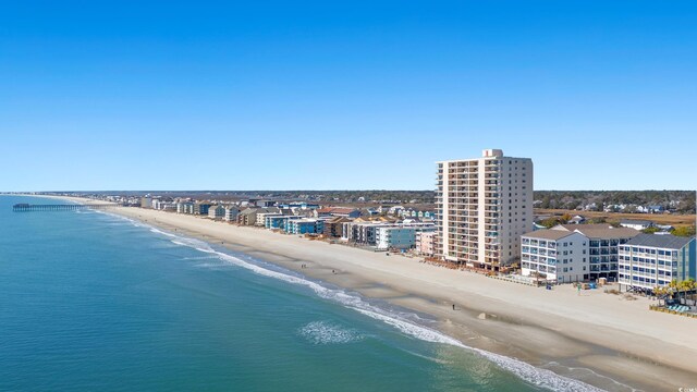 1000 N Waccamaw Dr Unit 205, Murrells Inlet, SC 29576 - birds eye view of property featuring a water view and a beach view