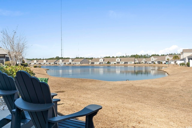 property view of water featuring a residential view