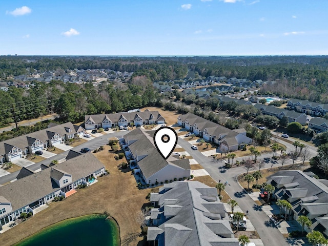 drone / aerial view featuring a residential view