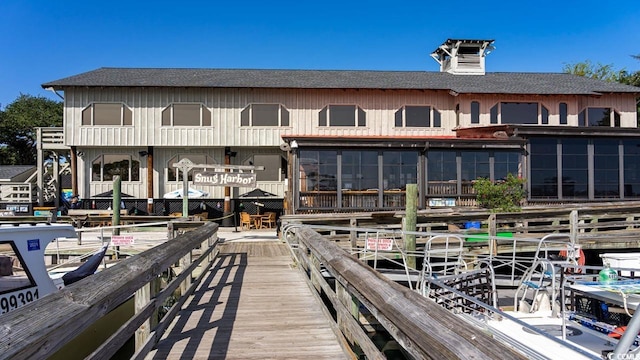 view of dock area