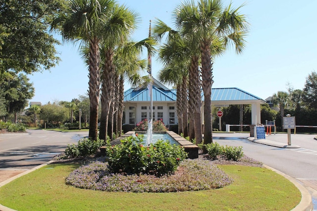 exterior space with a gazebo