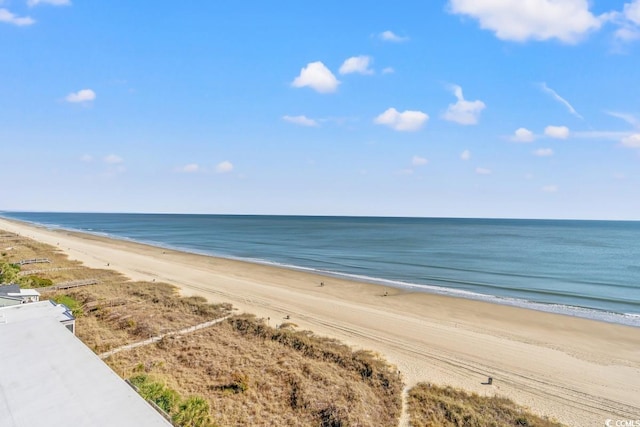 property view of water with a view of the beach