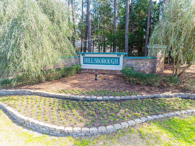 view of community sign
