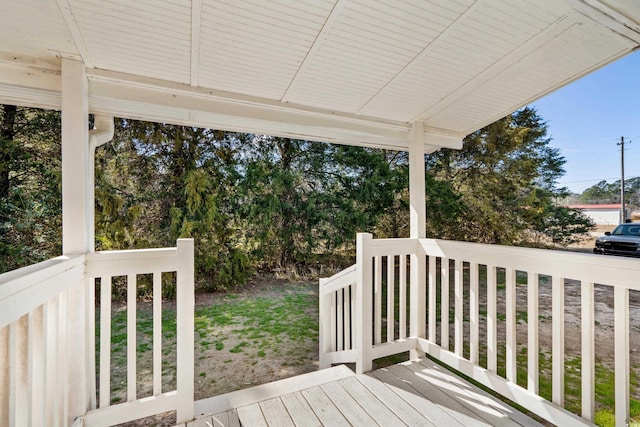 view of wooden deck